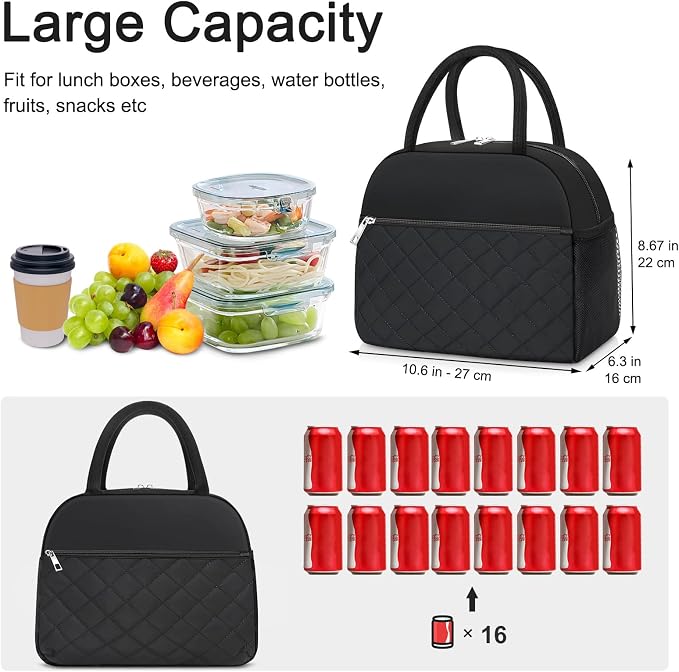 Lunch Bag Lunch Box for Women Men Insulated Reusable Large Lunch Tote Bag Adult - Image 2