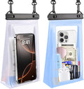2 Pack Large Waterproof Phone Pouch, IPX8 Double Sealing Floating Waterproof Bag by PEDVSTY