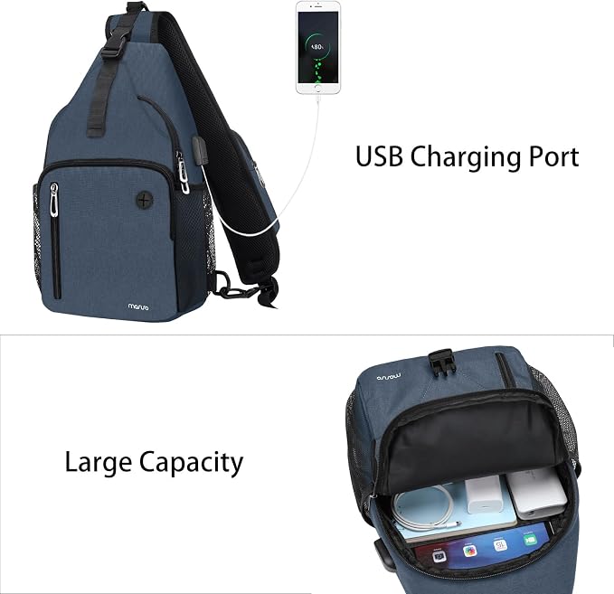 MOSISO Sling Backpack Bag, Crossbody Shoulder Bag Travel Hiking Daypack Chest - Image 2