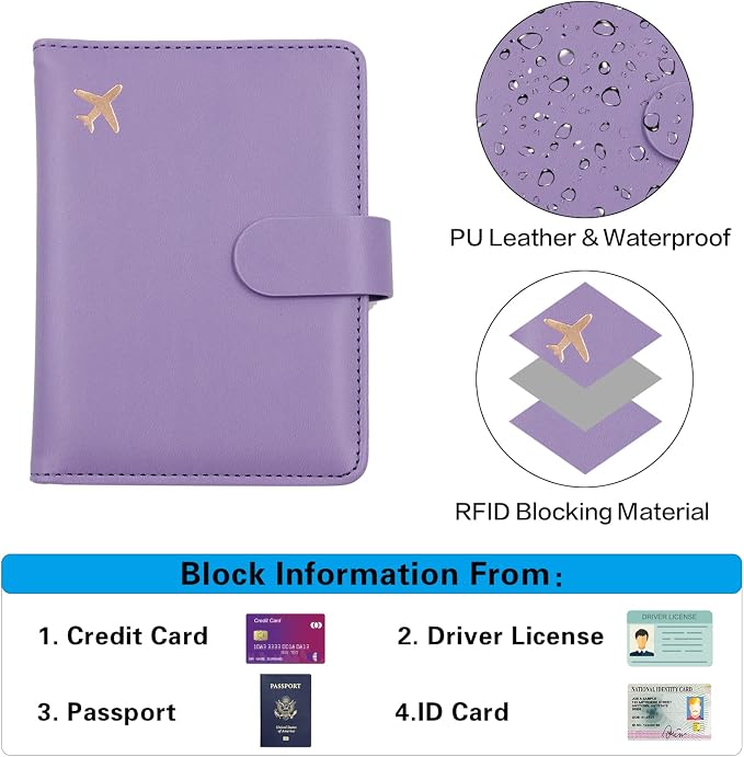 Melsbrinna Premium Leather Passport Holder Covers Case, Waterproof Rfid - Image 3