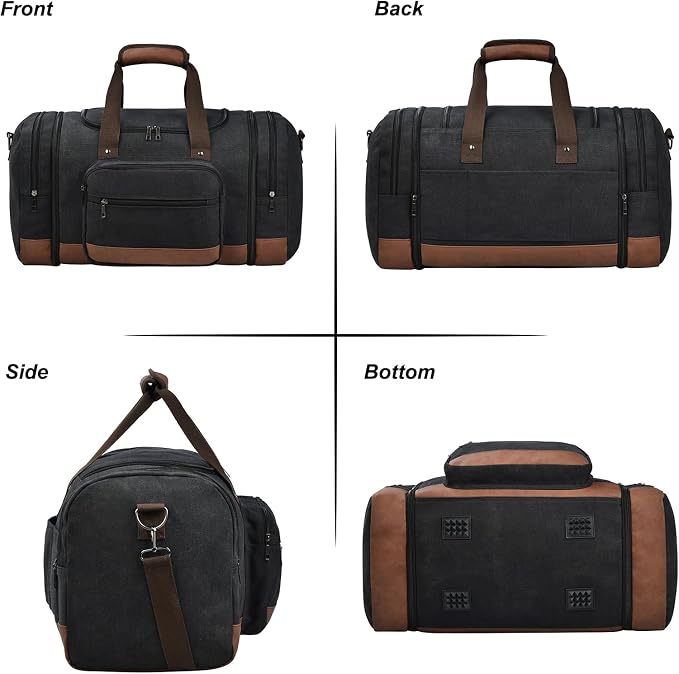 Litvyak Duffle Bag for Travel, 50L Canvas Travel Duffel Bags Overnight Weekend - Image 6