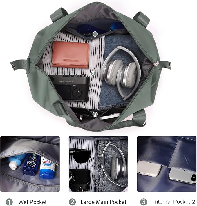Travel Duffel Bag, Sports Tote Gym Bag, Shoulder Weekender Overnight Bag - Image 6
