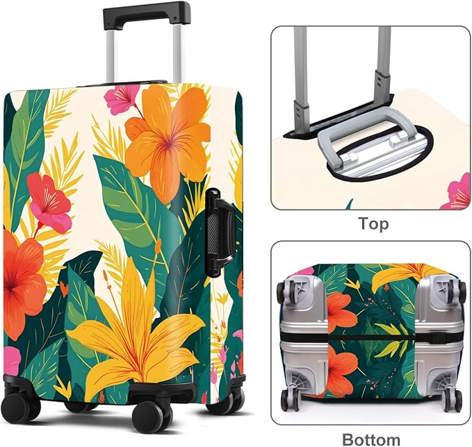 Luggage Cover Washable Suitcase Protector Anti-Scratch, Stretchable Fit - Image 3