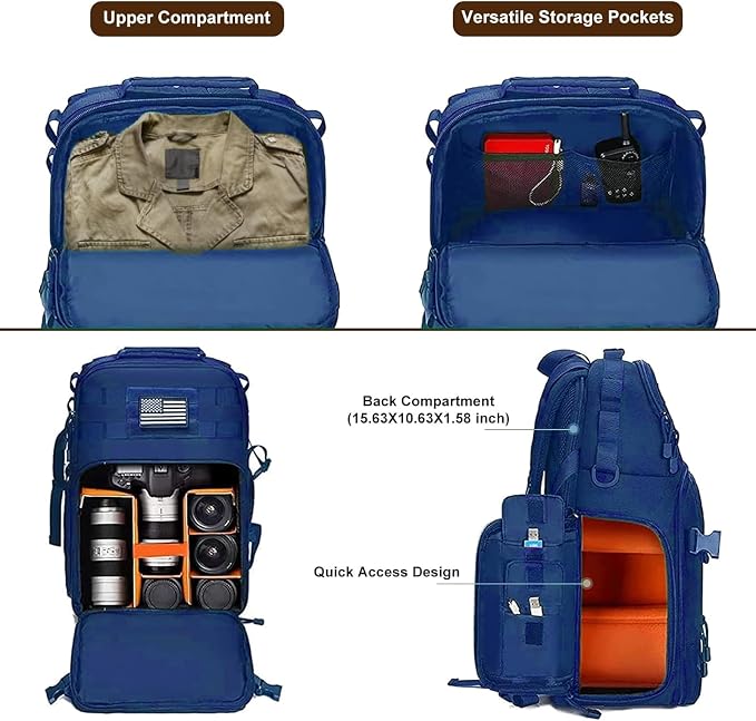 MOSISO Camera Backpack, DSLR/SLR/Mirrorless Tactical Camera Bag Case - Image 2