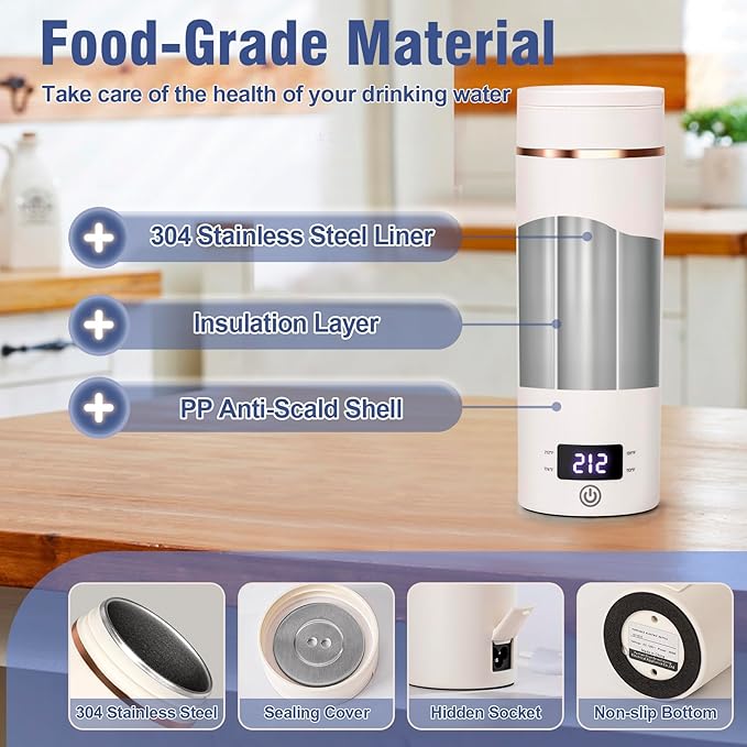 Travel Electric Kettle Portable Mini Kettle, Small Hot Water Boiler - Image 6