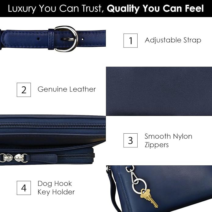 ili New York Genuine Leather Crossbody Bags - Image 4