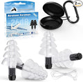 Ear Plugs for Airplane Pressure Relief, 2 Pairs Adults Soft Silicone Reusable by VIGOROAD
