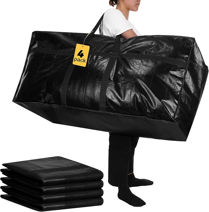 4 Pcs 66 Gallon Large Moving Bags - Image 2
