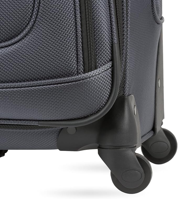 SwissGear Sion Softside Expandable Luggage, Dark Grey, Checked-Large 29-Inch - Image 9