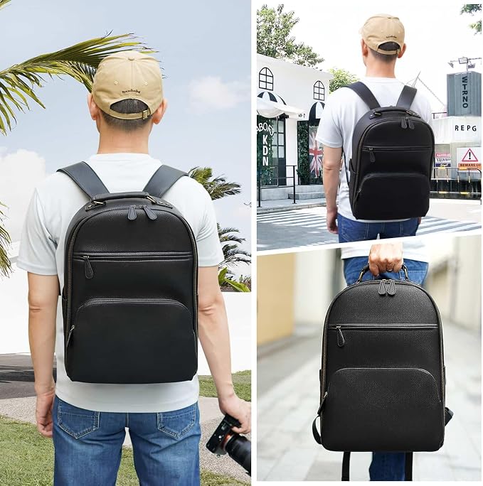 Camera Backpack Classic PU Leather - Image 5