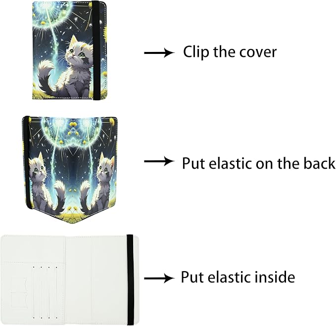 Cute Cat Passport Holder for Women and Men PU Leather Passport Cover for Travel - Image 4