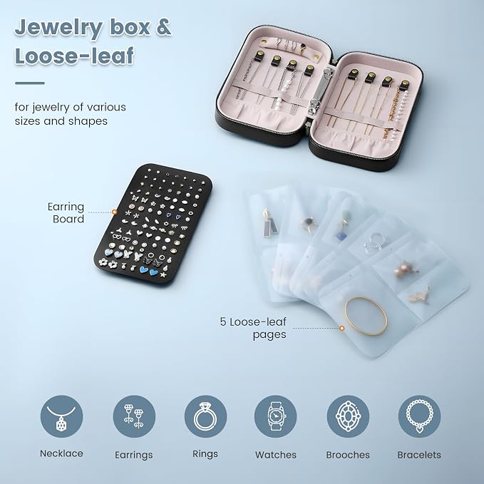 Lolalet Travel Jewelry Organizer, Jewelry Storage Case - Image 3