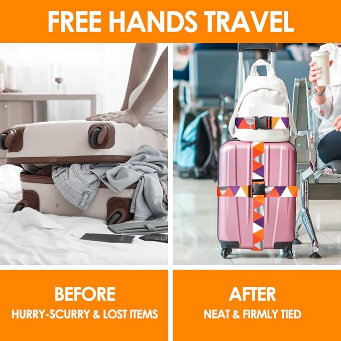 Adjustable Travel Luggage Strap Suitcase Belt Travel Bag Accessories 1.96 in W - Image 7
