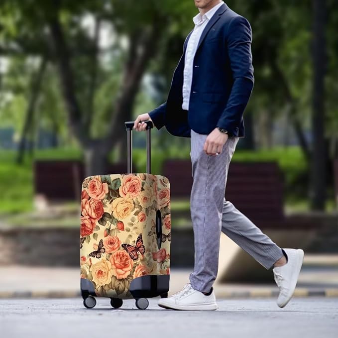 Pink Butterfly Suitcase Covers for Luggage Universal Fit 18-21 Inch Luggage - Image 3