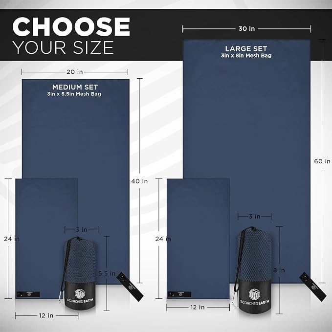 ScorchedEarth Microfiber Travel & Sports Towel Set - Image 4