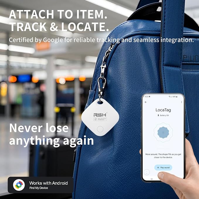 Air Tracker Tag 4 Pack for Android Luggage Tracker Tags Works - Image 3