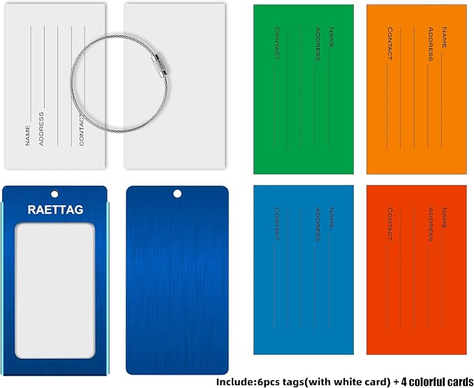 Luggage Tags Metal Suitcase Tags Travel Bag ID Identifier Luggage Tag - Image 3
