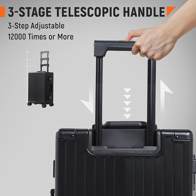 UrbanExplorer 24Inch All Aluminum Check In Luggage Heavy Duty Hard Shell - Image 6