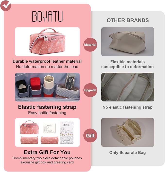 Travel Makeup Bag Cosmetic Bags - Image 3