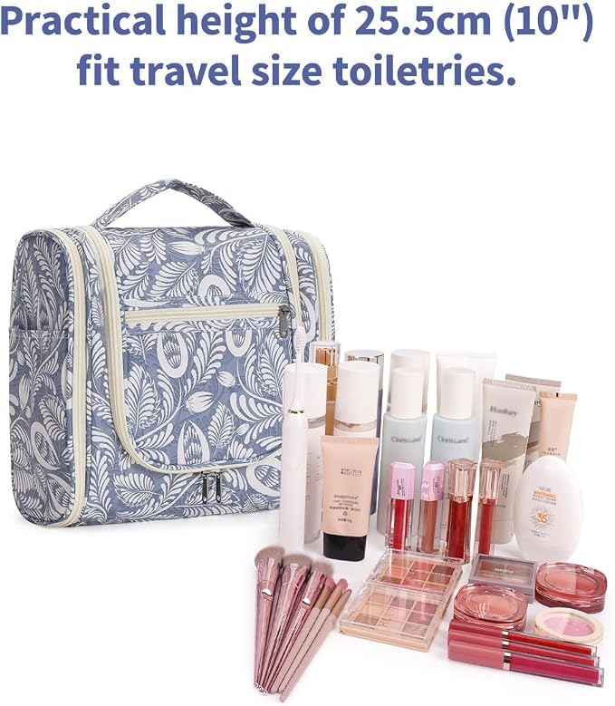 Narwey Hanging Toiletry Bag for Women Travel Makeup Bag Organizer Toiletries - Image 4
