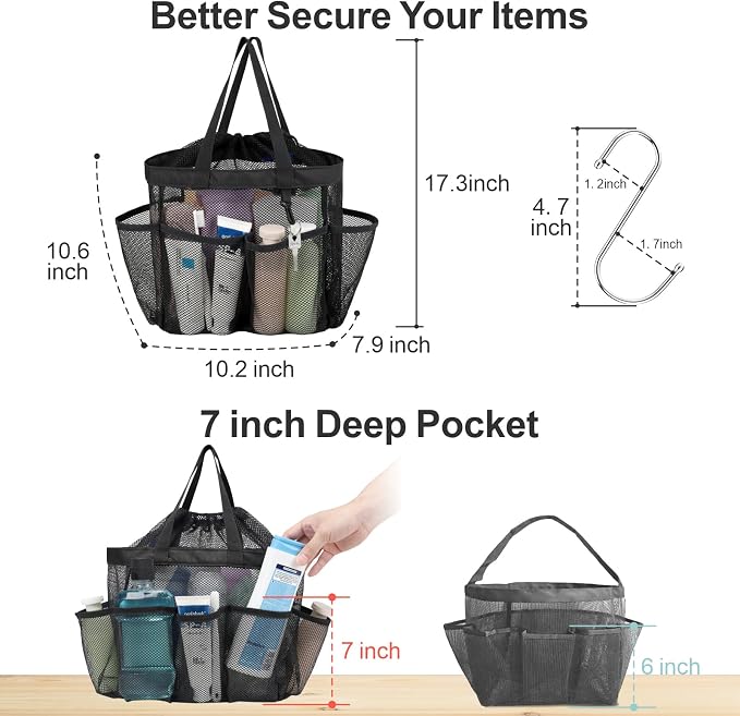 F-color Mesh Shower Caddy Portable - Image 5
