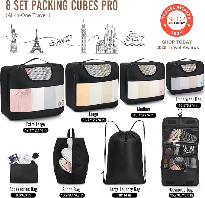 Veken 10 Set/8 Set Packing Cubes - Image 2