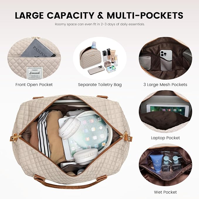 LOVEVOOK Travel Duffle Bag, Weekender Bags - Image 3