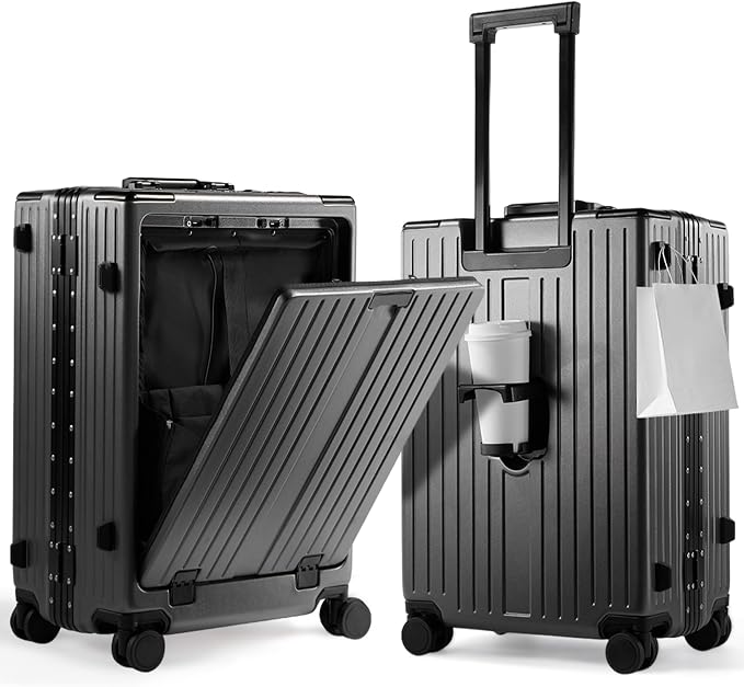 UrbanExplorer 20 Inch Carry On Luggage TSA Approved, Aluminum Frame Zipperless by UrbanExplorer