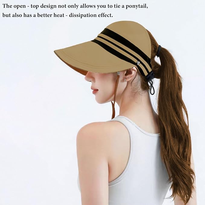 Sun Hats for Womens Wide Brim UV Protection Fishing Hats Packable Reversible - Image 5