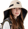 Rosoz Outdoor Sun Hat for Men Women, UPF50+ Protection Safari Cap Wide Brim by Rosoz