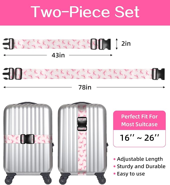 Luggage Straps for Suitcases Travel Belt Luggage Band Heavy Duty Traveling - Image 2