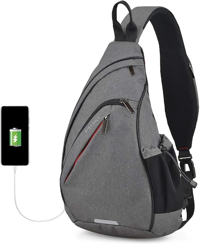 mixi Sling Bag Men Backpack Unisex One Shoulder Bag Hiking Travel Backpack by MIXI