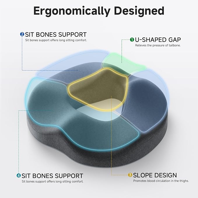 Benazcap Donut Pillow Seat Cushion Hemorrhoid Pillow - Image 3