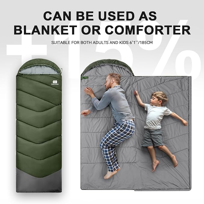 Sleeping Bags for Adults Cold Weather, Waterproof, Lightweight Sleeping Bag for - Image 5