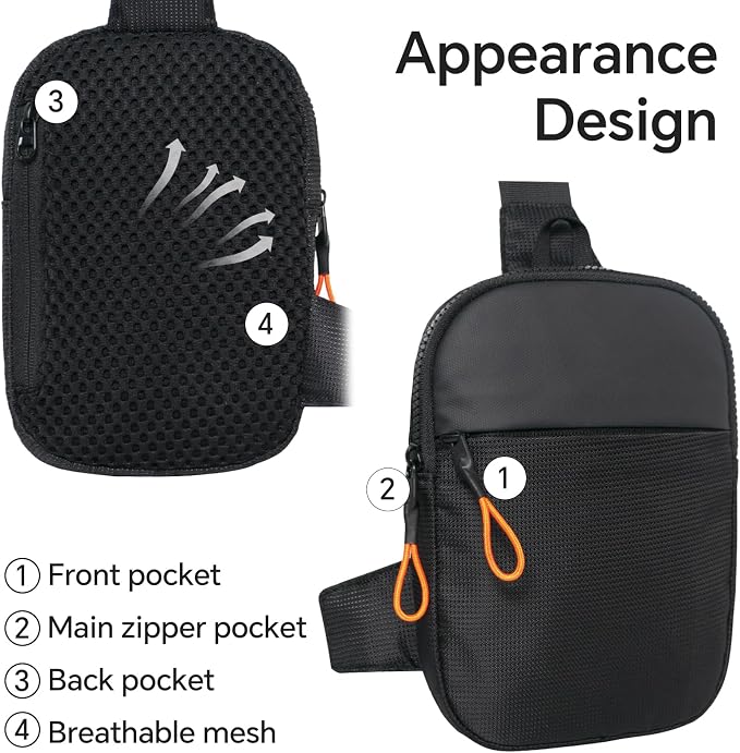 MJNUONE Mini Sling Bag for Men Outdoor Lightweight Small Crossbody Bag Women - Image 3