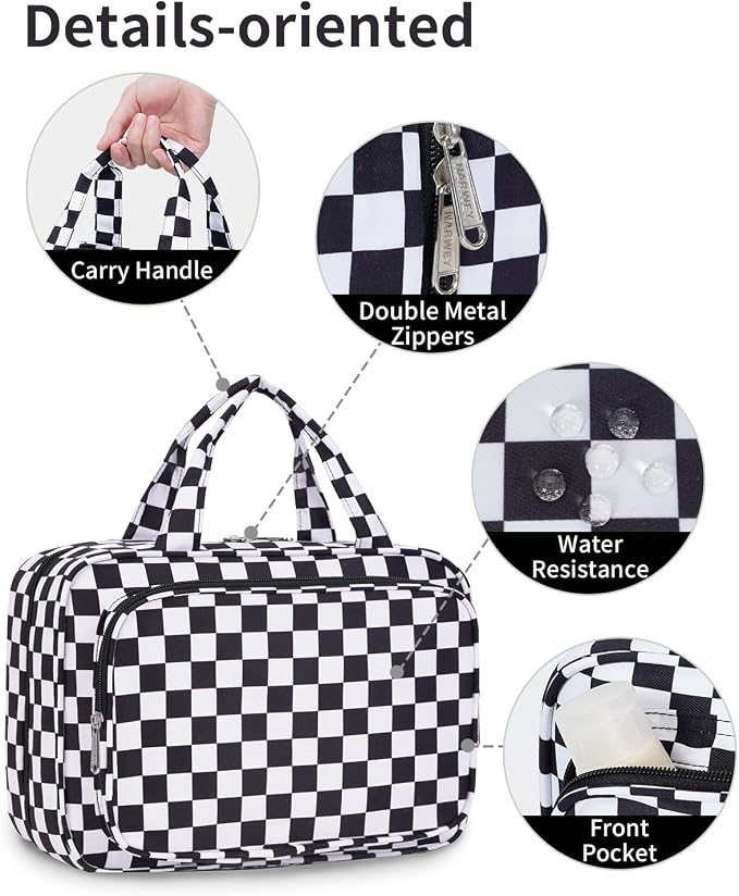 Narwey Travel Toiletry Bag for Women Large Hanging Makeup Bag Organizer - Image 8