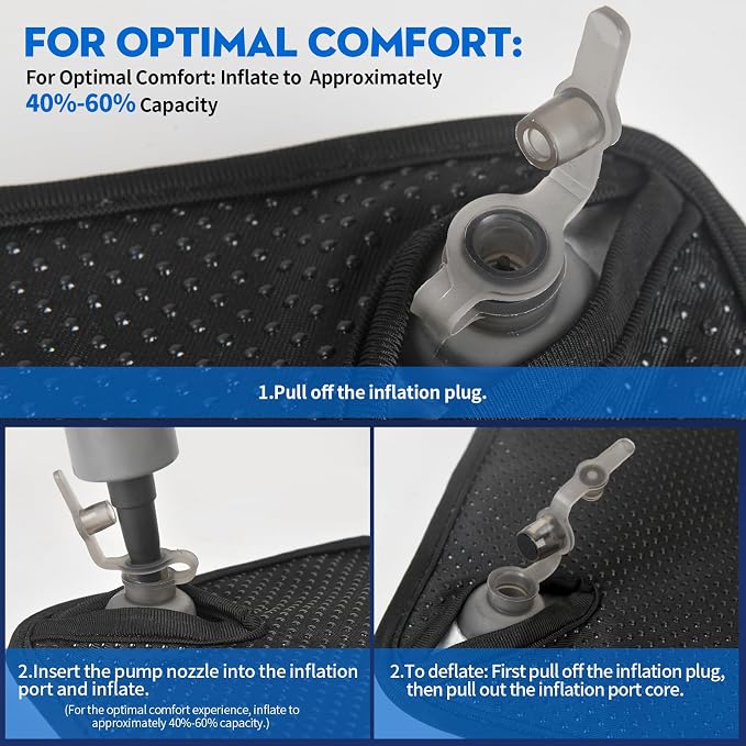 Professional Comfortable 3D Travel Seat Cushion, Air Inflatable Pressure Relief - Image 6