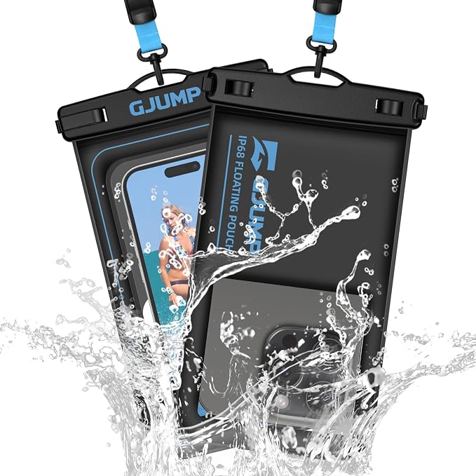 2 Pack Floating Waterproof Phone Pouch, Essential by GJUMP