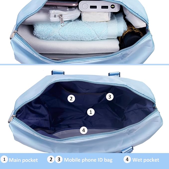 Travel Duffle Bag, Waterproof Sport Tote Gym Bag - Image 6