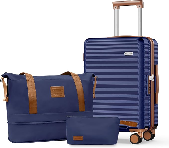 SHOWKOO Carry On Luggage Hardshell Lightweight Luggage Set, Suitcase by SHOWKOO