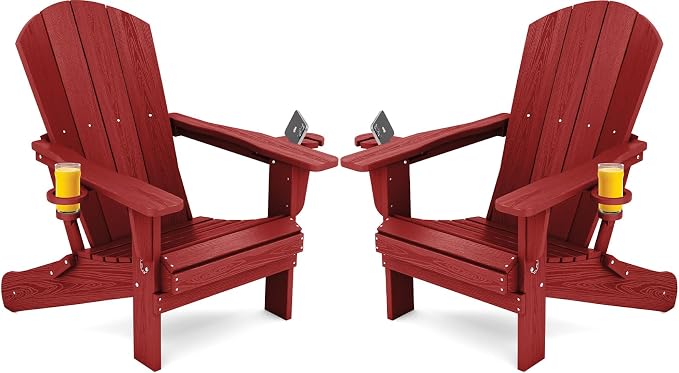SERWALL Adirondack Chair with Cup Holders by SERWALL