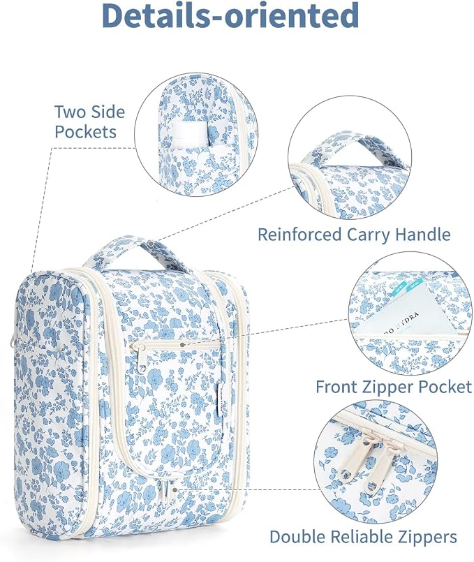 Narwey Hanging Toiletry Bag Women Travel Makeup Bag Organizer Toiletries Bag - Image 6