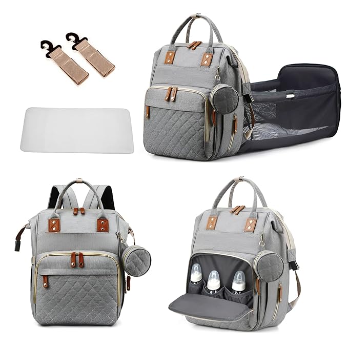 Baby Diaper Bag Backpack with Changing Station Travel Waterproof 3 in 1 by %E2%80%94%E2%80%94BeautyHealthFamily%E2%80%94%E2%80%94
