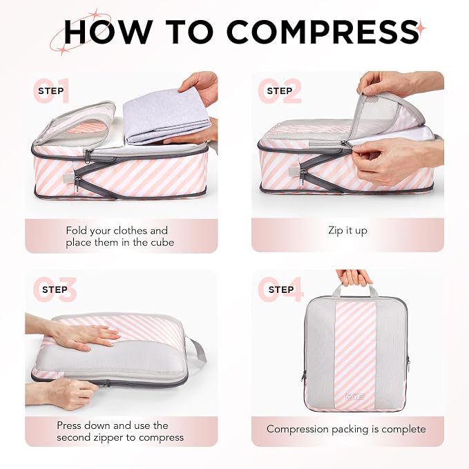 8 Set Compression Packing Cubes - Image 3