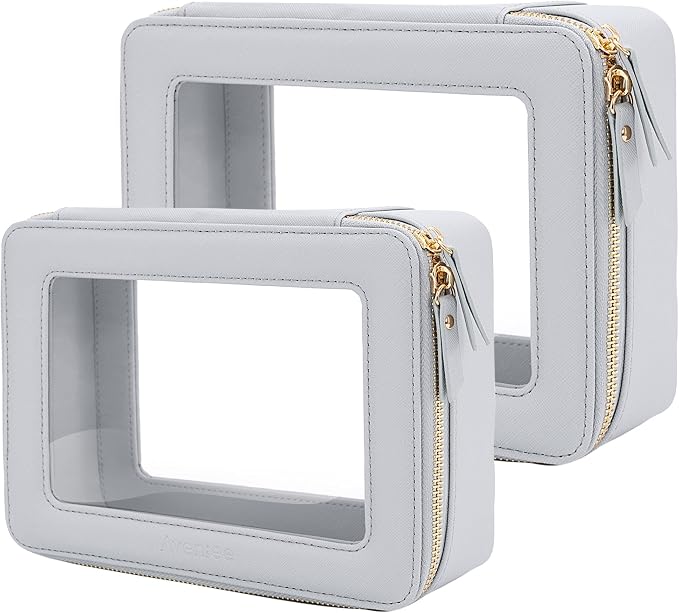 Aveniee Clear Makeup Bag Organizer Set, Portable Travel Toiletry Cosmetic Bag by Aveniee