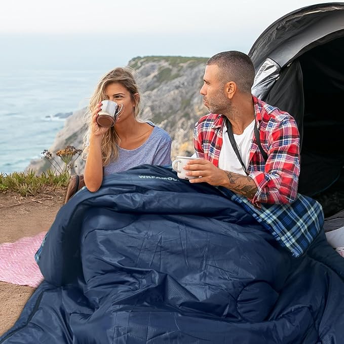 Double Sleeping Bag for Adults Machine Washable 2 Person Camping Sleeping Bag - Image 6