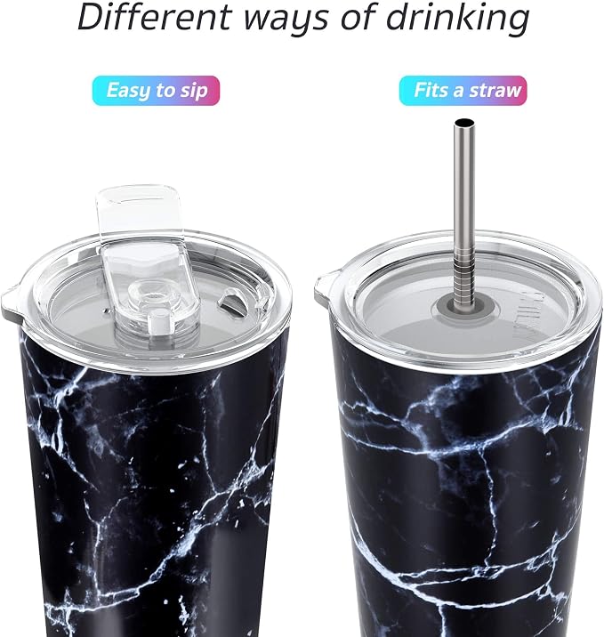 THILY Stainless Steel Vacuum Insulated Tumbler Travel Mug 26 oz Coffee Cup - Image 2