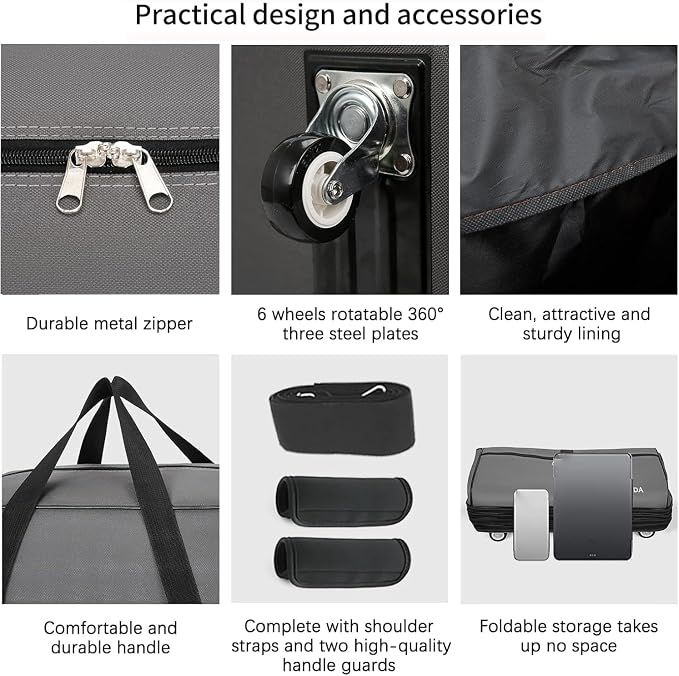 Expandable Foldable Luggage, Rolling Duffle Bag - Image 3