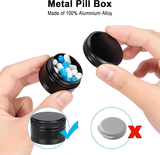 XHT Small Round Black Pill Box - Image 5