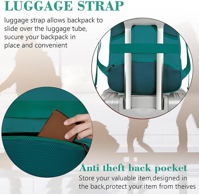 MATEIN Slim Laptop Backpack, Anti Theft 15.6 inch Computer Travel Backpack - Image 3